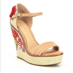 Gianni Bini Matonka Floral Embroidered Espadrille Wedges